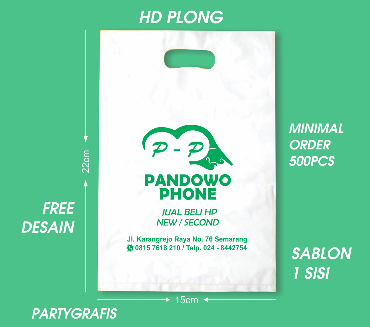 Sablon Plastik HD Plong 15x22cm - Image 2